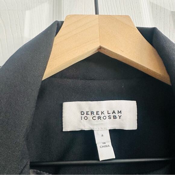 Derek Lam 10 Crosby Blazer Jacket Black Fitted Work Academia Preppy 4 Small - Picture 5 of 6